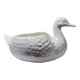 Cache pot/Coupe canard en faïence craquelée beige vintage