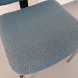 Vintage office chair in fabric and chrome from the 70s