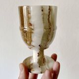 6 footed glasses in alabaster