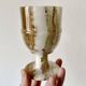 6 footed glasses in alabaster