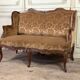 Small Louis XV style wingback bench, circa 1880