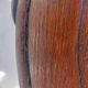 Swivel wooden armchair, pattern on seat