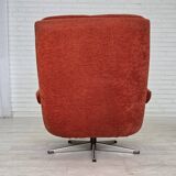 1970s, Swedish swivel armchair by Ulferts Sweden, furniture velour.