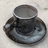 Roger collet, cups and sugar bowl, vallauris, ceramics, 1970