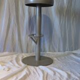 Tabouret haut acier et skaï