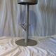 Tabouret haut acier et skaï