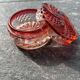 Baccarat Serpentine toilet set, pink crystal, 3 pieces