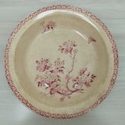 Hollow dish in Gien ironstone, Aubépine rose model