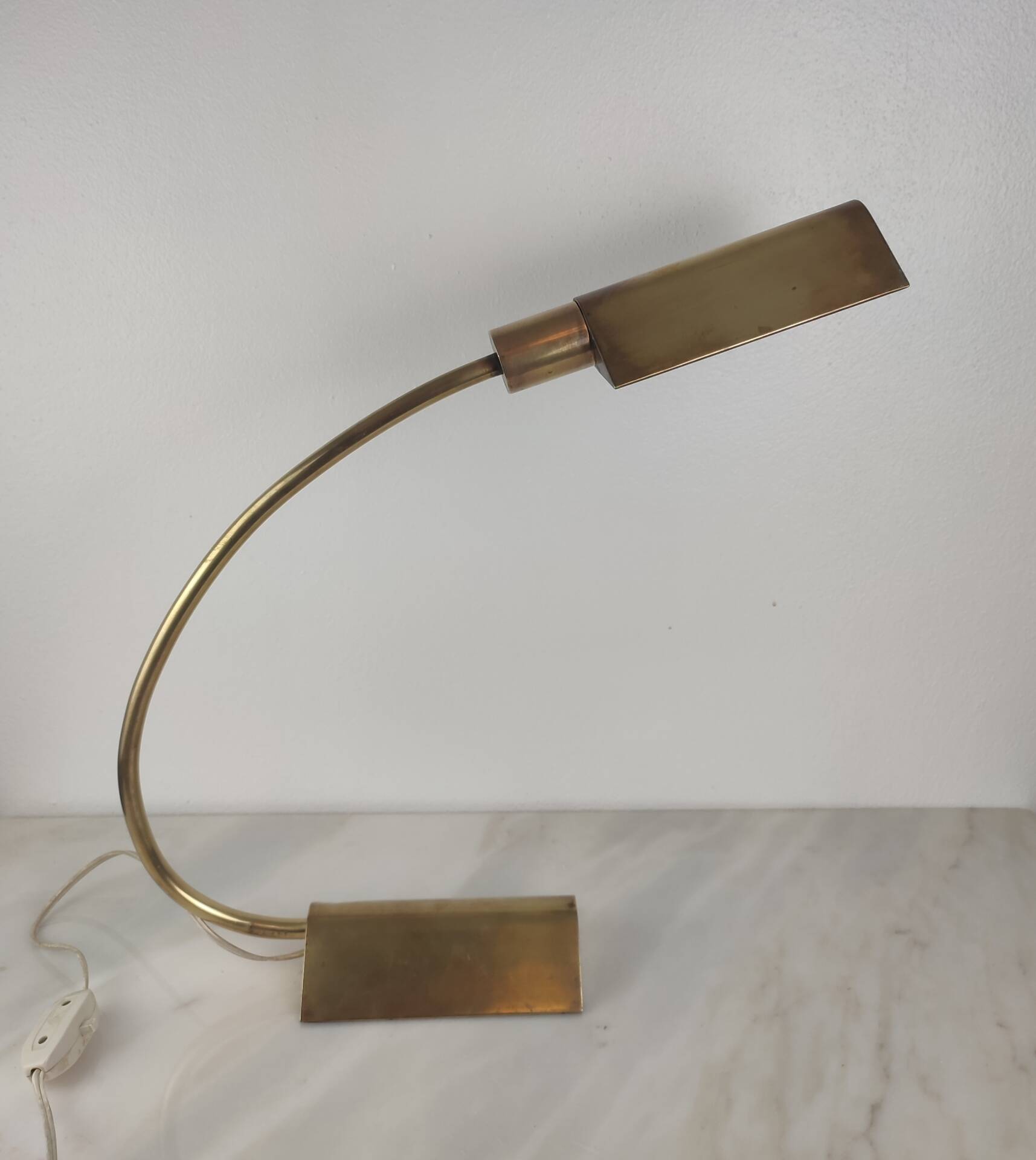 Vintage Mid-Century Modern Brass Table Lamp (1960s/70s)