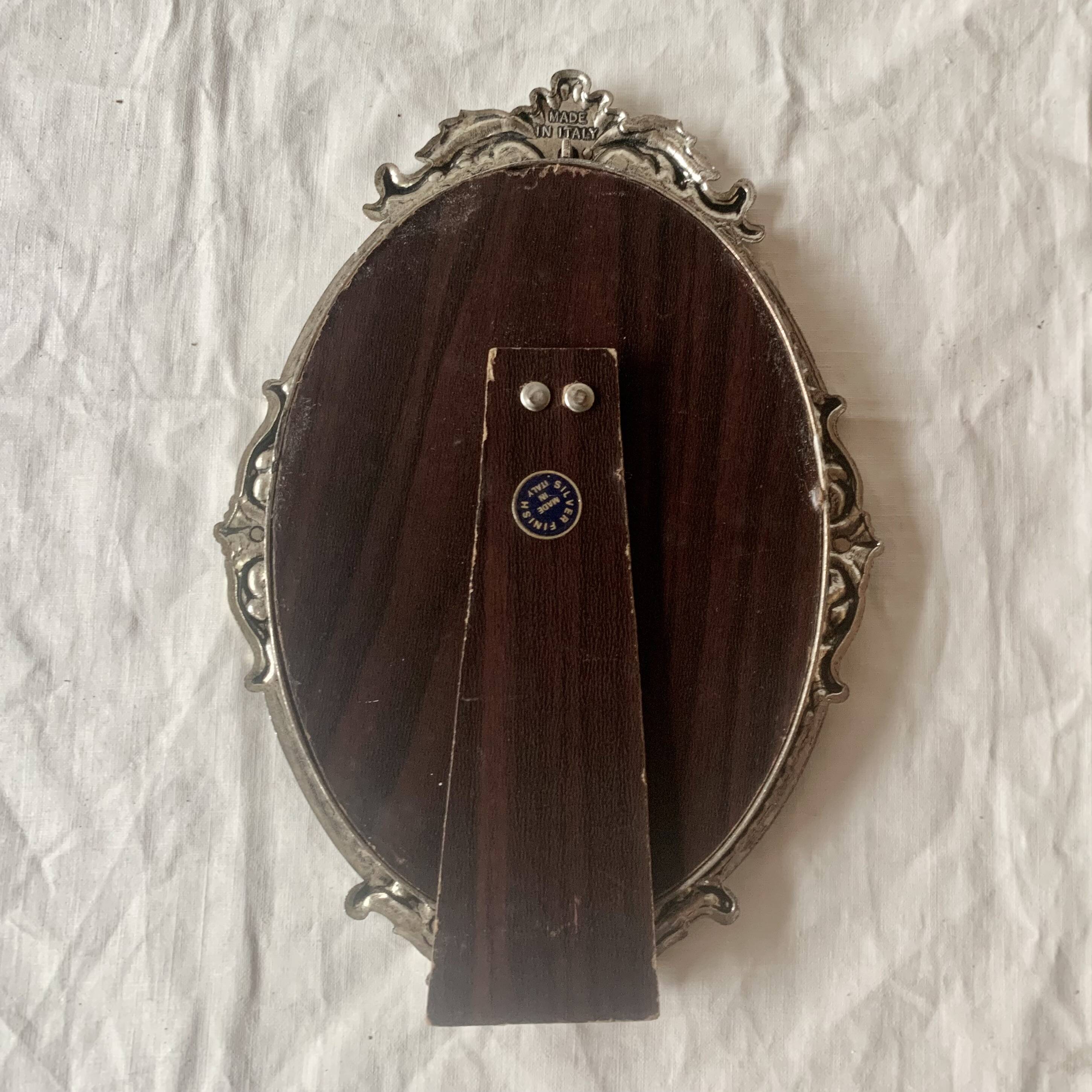 Pair of vintage silver metal frames