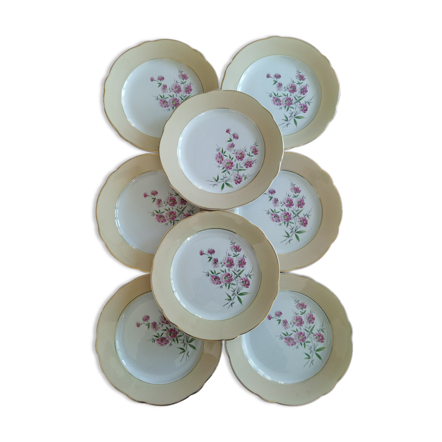 8 assiettes plates K&G Lunéville