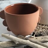 Cache pot terre cuite à oreilles