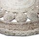 Round bohemian jute rug 120 cm