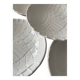 Set of 5 deep fish plates Salins-les-Bains – white earthenware