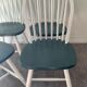 Series of 4 Scandinavian wooden chairs 60s-70s