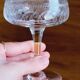 8 old champagne glasses in crystal engraved 1910