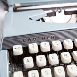 Sky Blue Brother Typewriter from 1980