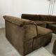 Old vintage modular sofa 6 elements of the 70s velvet / design