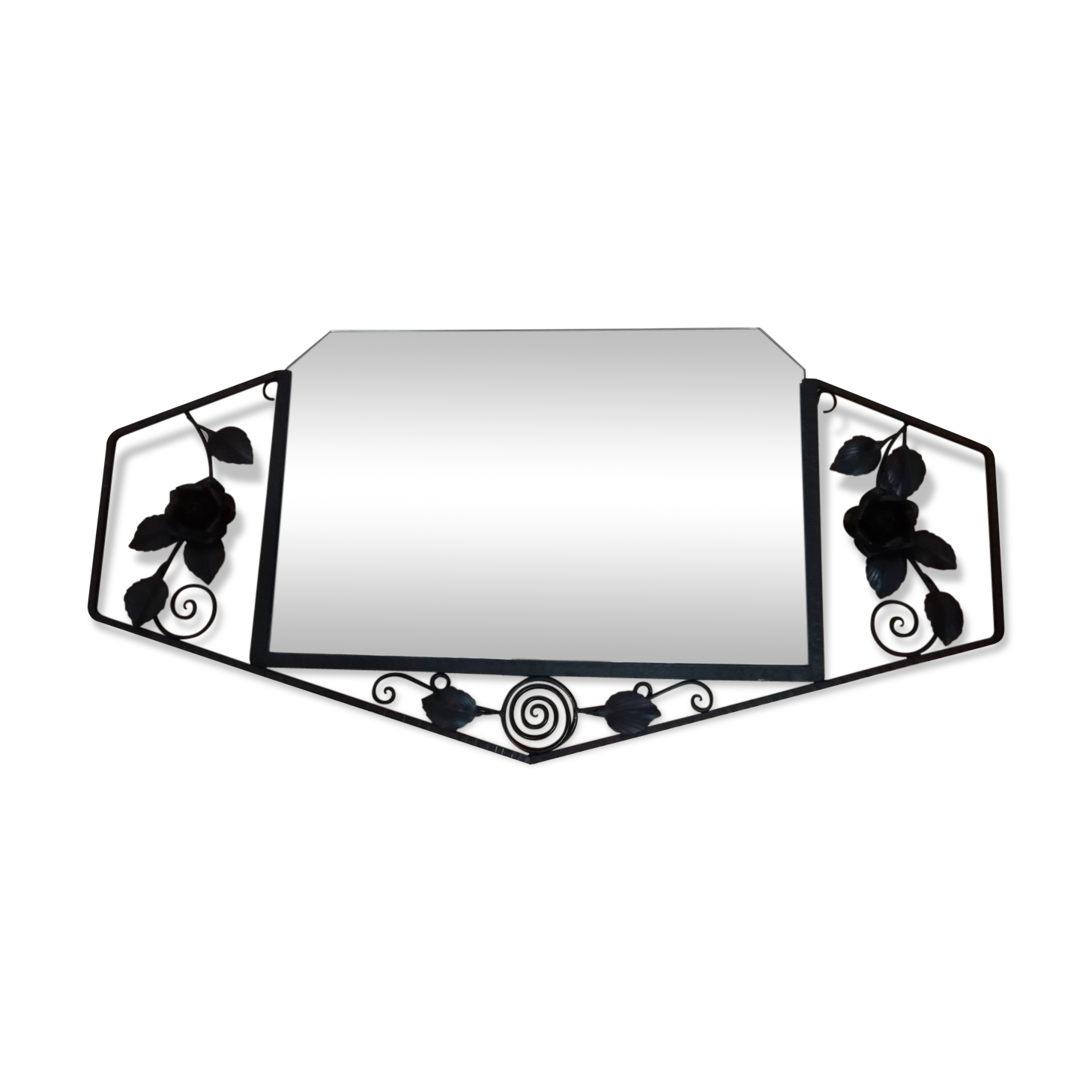 "Art-deco" rose mirror, 90x45cm