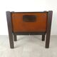 Vintage meather and wooden bar cabinet by Hi Plan, 1960s