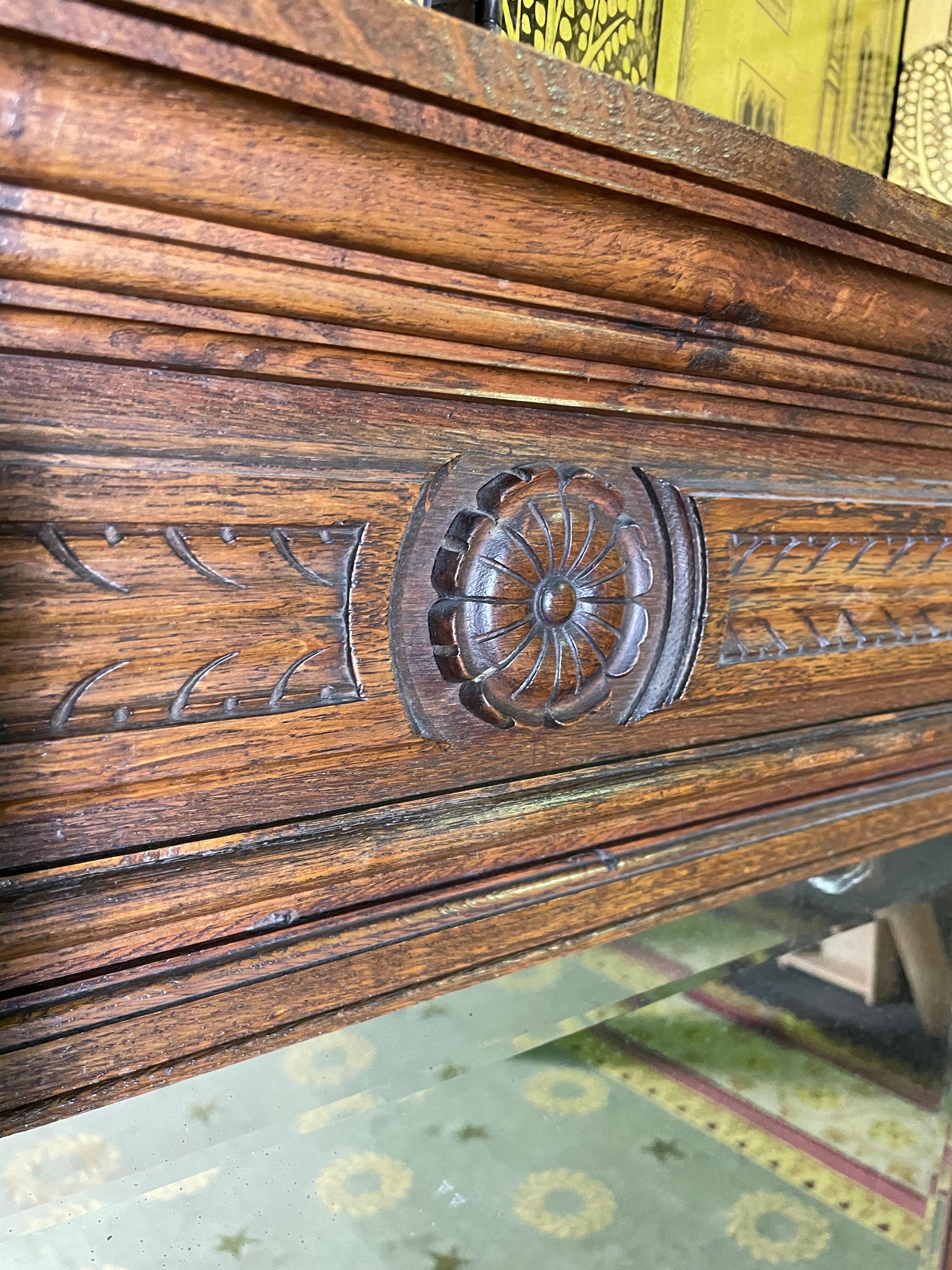 Empire style Trumeau in oak wood