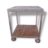 Table industrielle fer et bois