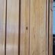 Parisian wardrobe in vintage pine old manufacture 1950