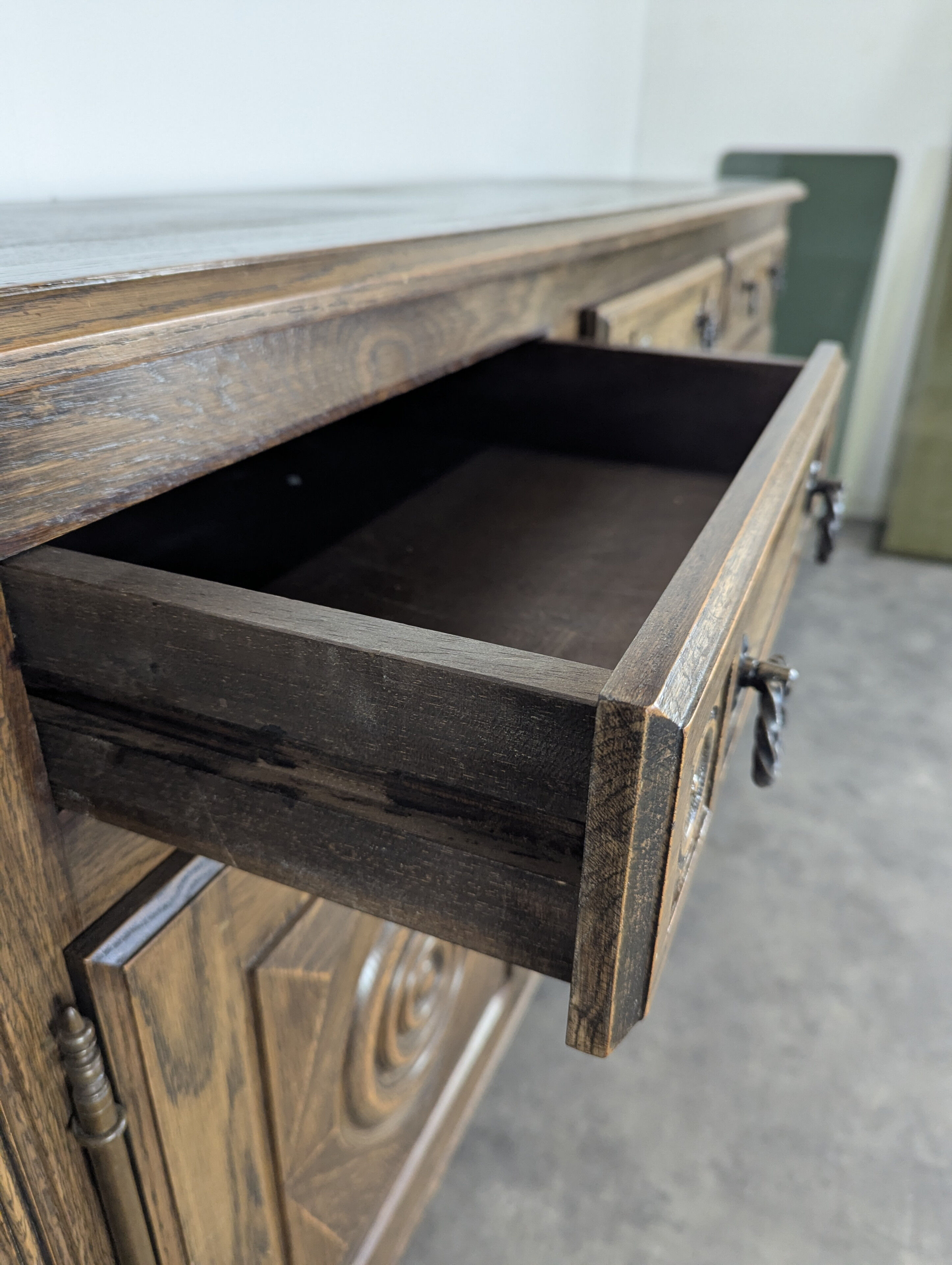 Brutalist sideboard in the spirit of Dudouyt.