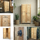 Vintage wooden wardrobe from 1940.