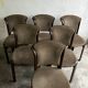 Vintage dining chairs with curved backrest – set of 6