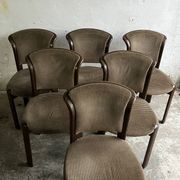 Chaises de salle à manger vintage à dossier incurvé – lot de 6