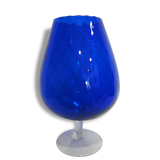 Vintage blue glass vase