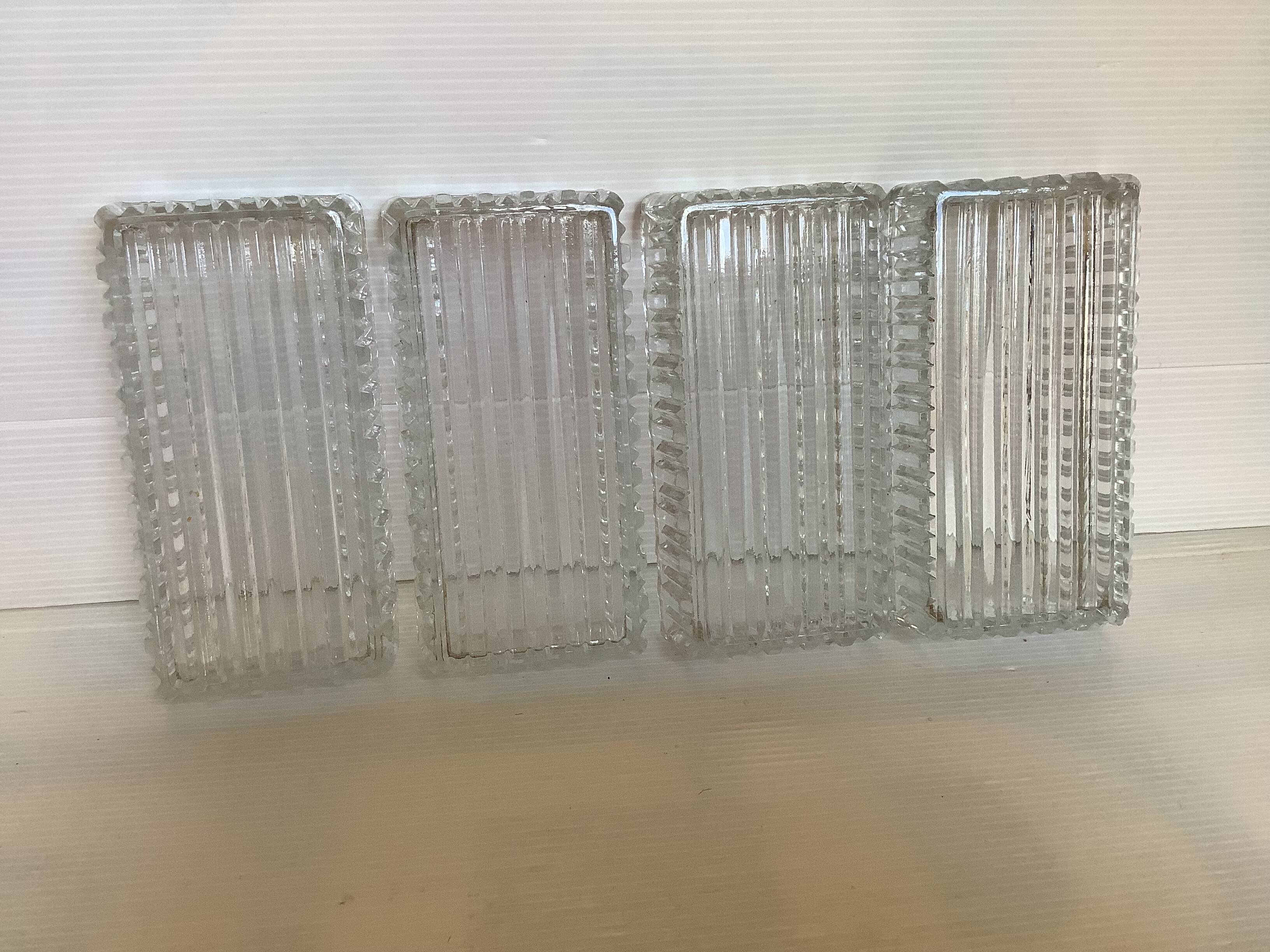 Old wooden serving tray and molded glass bowls