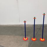 Postmodern German candlesticks by SKS, West Germany, set of 3.