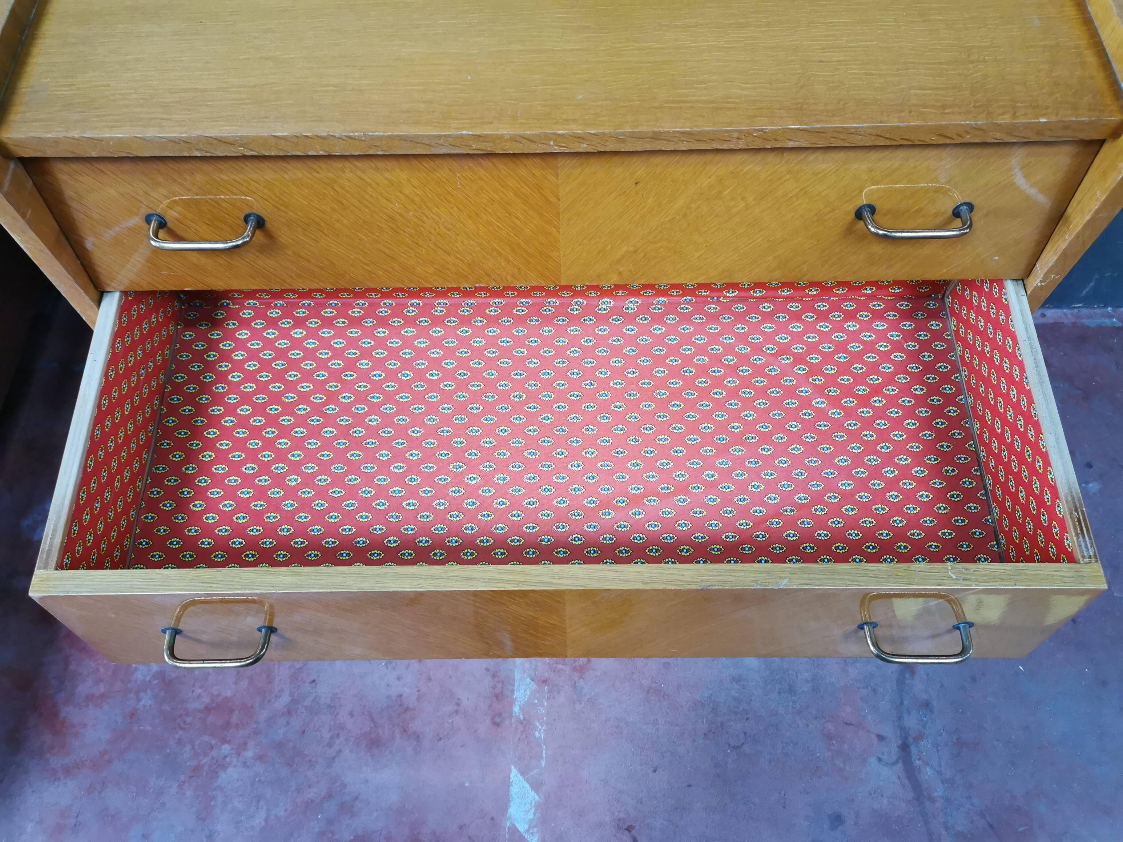 Commode vintage en chêne des années 50/60