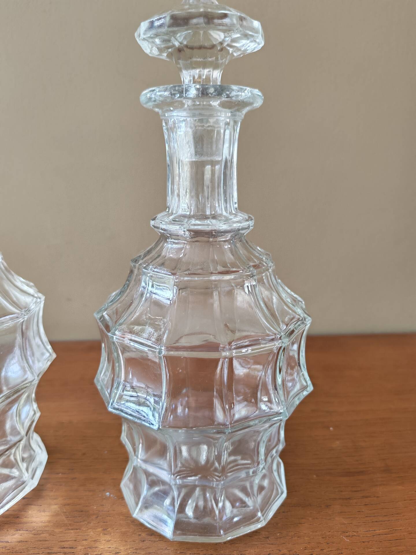 Paire de carafes anciennes 19ème siècle
