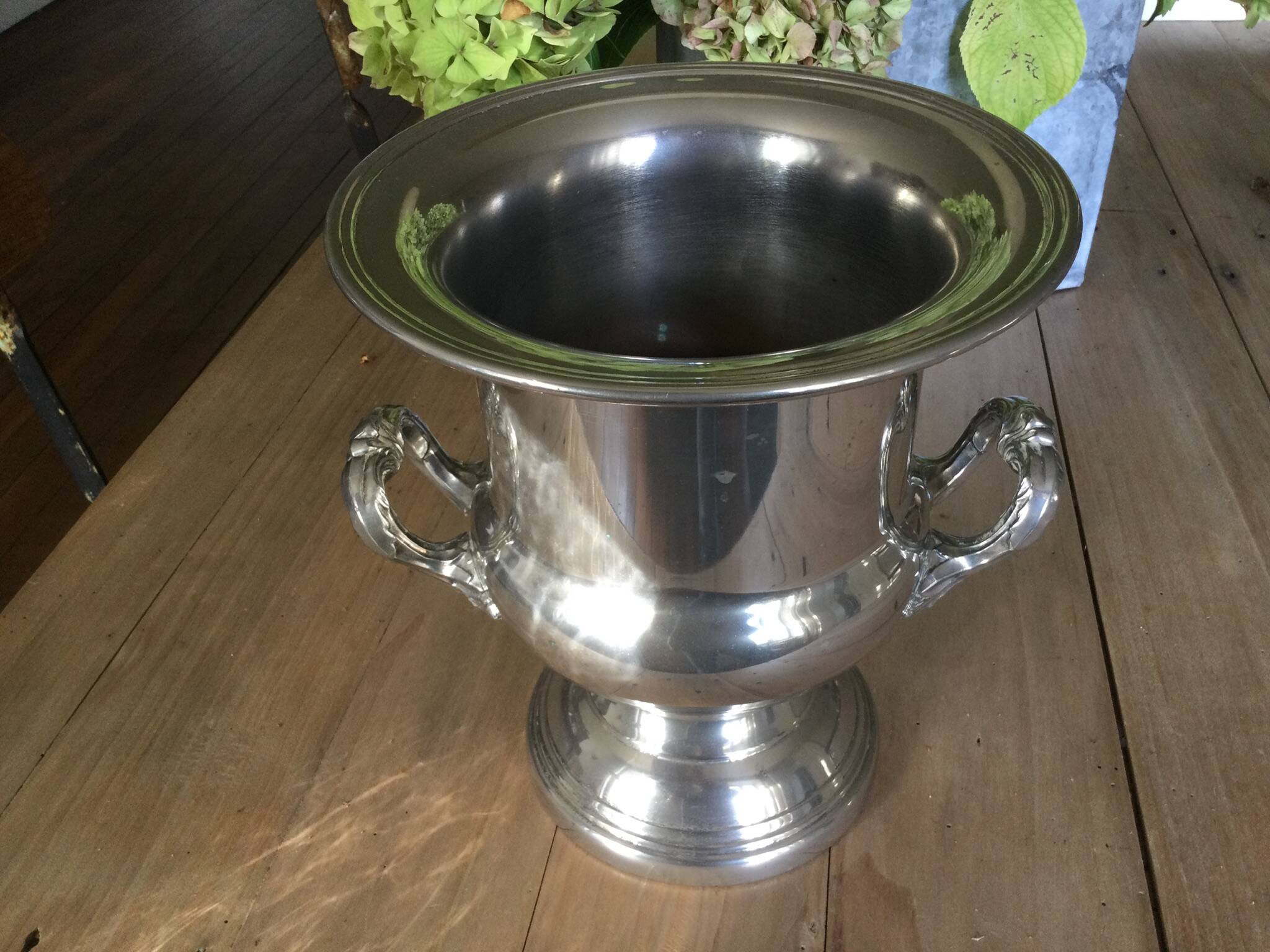 Seau à champagne métal argenté
