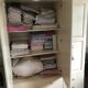 Linen wardrobe and solid pine wardrobe 180x147x42