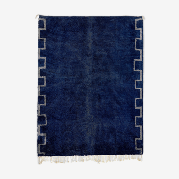 Tapis marocain moderne bleu foncé 280x370cm