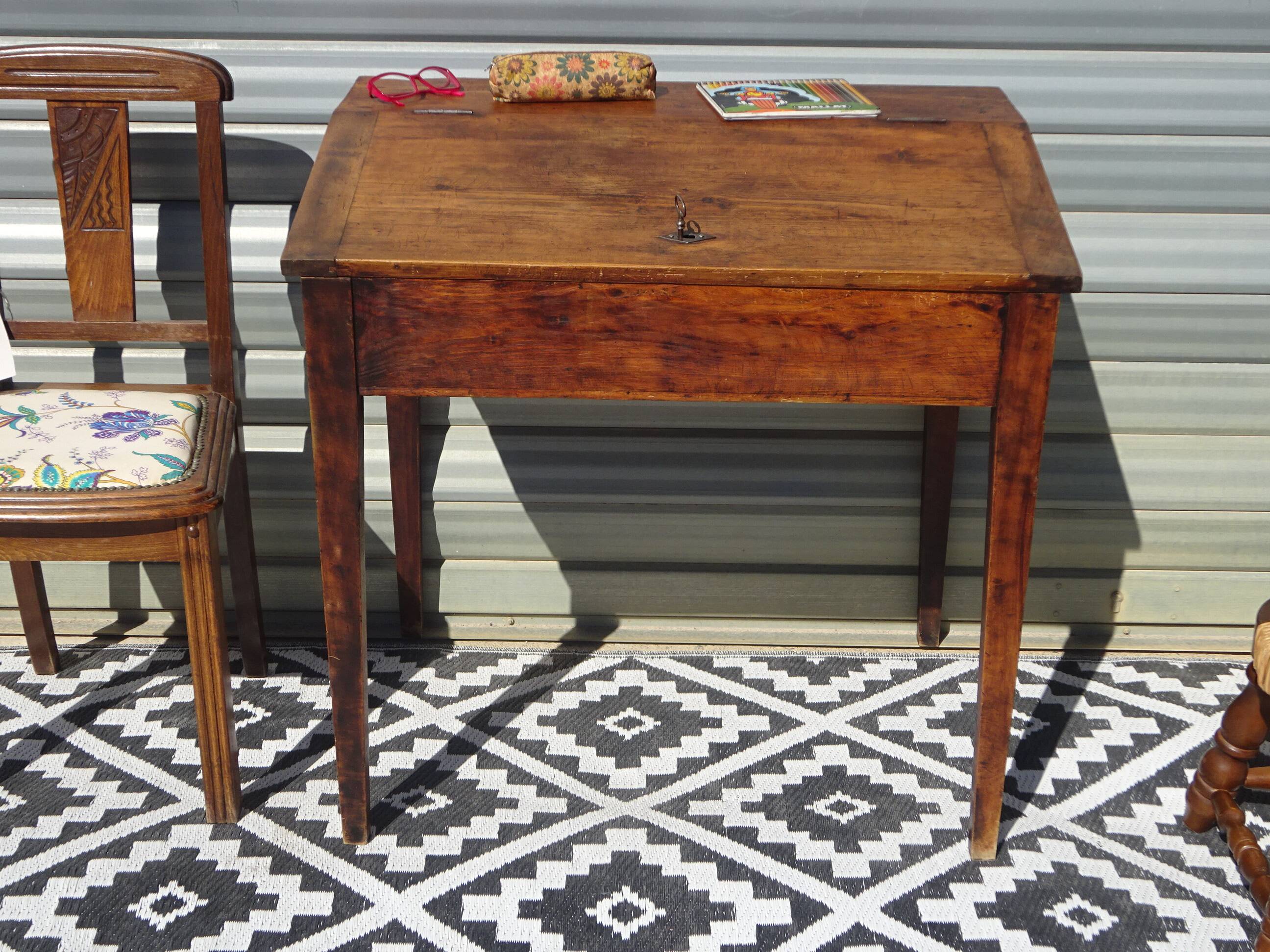 Small vintage desk with storage.