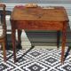 Small vintage desk with storage.