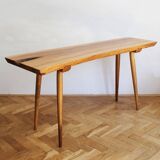 1960s Organic Solid Oak Side Table