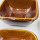 Lot 3 Square Plates Stoneware Deco Hälsingborg K.J. Svensson