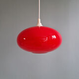 Vintage suspension in red opaline, 1960s-70s.