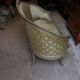 LOUIS XV 2-SEATER SOFA GREEN GREY