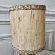 Signed stoneware lamp with woven lampshade 60s-70s