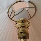 Upcycled lamp in pleated sandstone lampshade