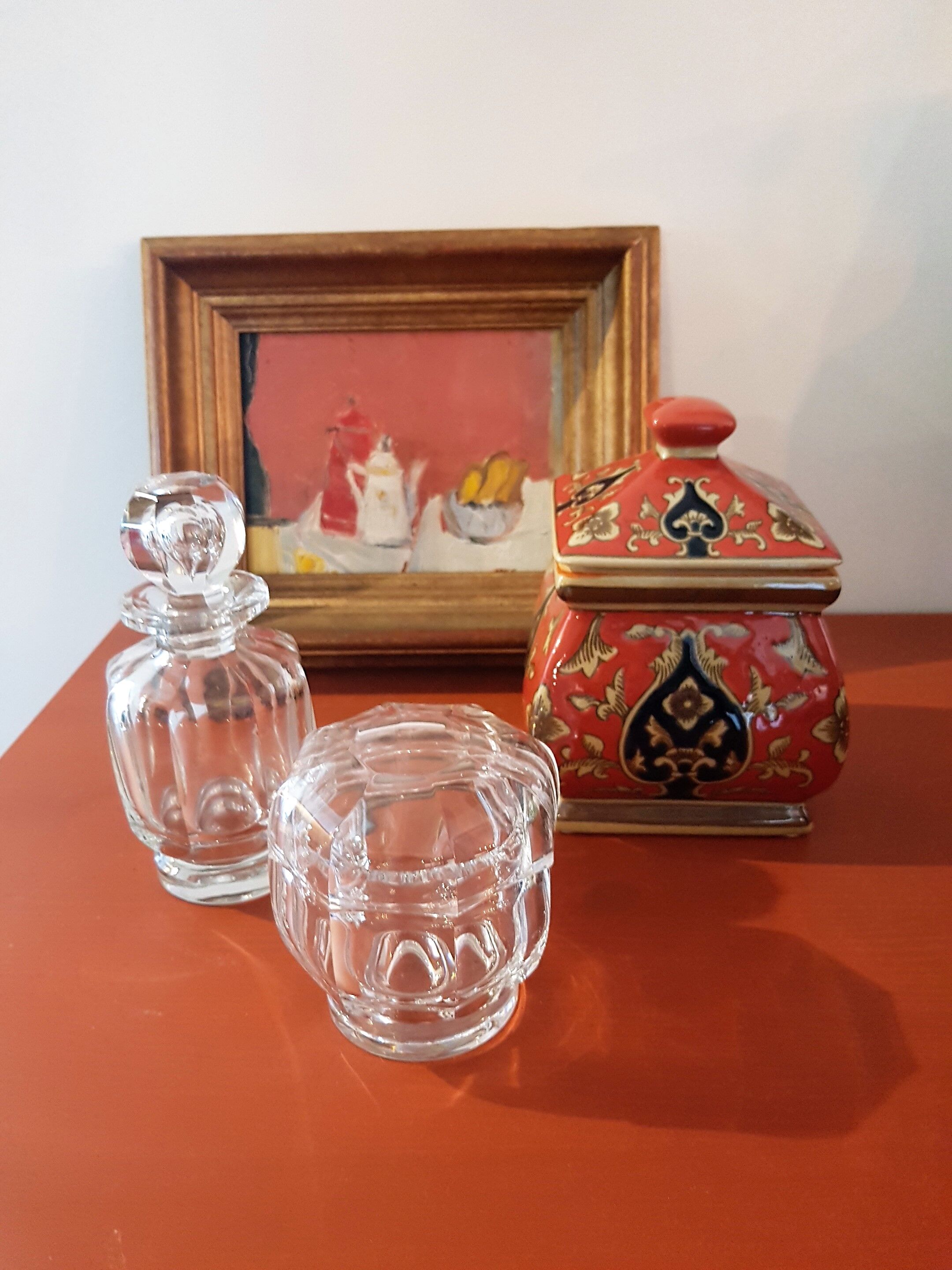 Ensemble de deux flacons ou pots en cristal Baccarat