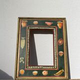 Hand-painted wooden frame with fruit decoration