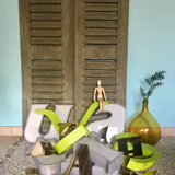 Set of golden vintage sign letters